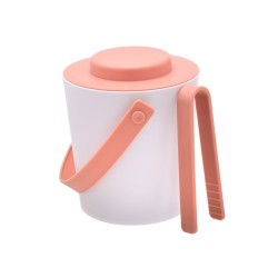 Δοχείο πάγου πλαστικό διπλού τοιχωμάτος με λαβίδα σε χρώμα σάπιο μήλο