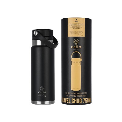 Θερμός Travel Chug Save the Aegean χωρητικότητας 750ml σε χρώμα Midnight Black