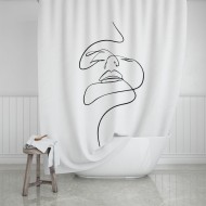 Κουρτίνα μπάνιου αδιάβροχη Line Art πολυεστερική διαστάσεων 180x200cm Κουρτίνα μπάνιου αδιάβροχη Line Art πολυεστερική διαστάσεων 180x200cm