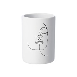 Ποτηράκι μπάνιου Line Art σε λευκό χρώμα