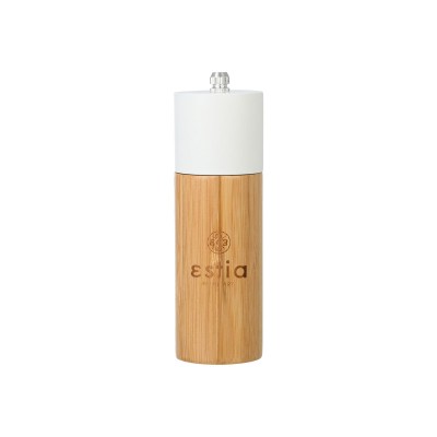 Μύλος για αλάτι/πιπέρι Bamboo Essentials διαστάσεων 5x16cm σε λευκό χρώμα