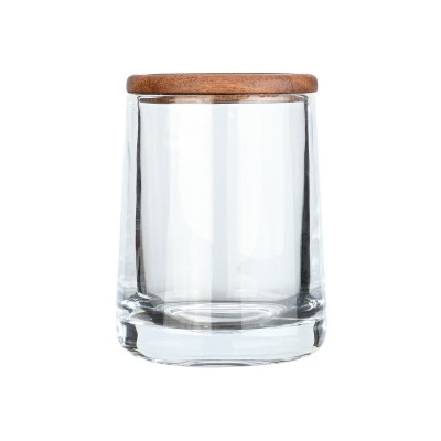 Ποτήρι μπάνιου Acacia γυάλινο με ξύλινο στόμιο
