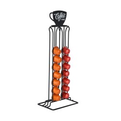 Βάση για κάψουλες Nespresso metal black μεταλλική 36 θέσεων σε μαύρο χρώμα  Βάση για κάψουλες Nespresso metal black μεταλλική 36 θέσεων σε μαύρο χρώμα