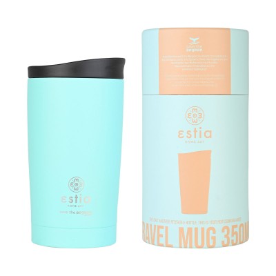 Θερμός Travel Mugs Save the Aegean χωρητικότητας 350ml Bermuda Green