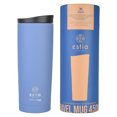 Θερμός Travel Mug Save the Aegean χωρητικότητας 450ml Denim Blue