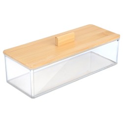 Κουτί αποθήκευσης και οργάνωσης Bamboo Essentials ορθογώνιο διαστάσεων 23.3x9.4x8.8cm με καπάκι  Κουτί αποθήκευσης και οργάνωσης Bamboo Essentials ορθογώνιο διαστάσεων 23.3x9.4x8.8cm με καπάκι