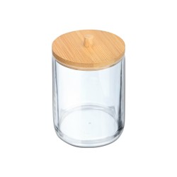 Κουτί αποθήκευσης και οργάνωσης Bamboo Essentials για δίσκους ντεμακιγιάζ διαστάσεων 7x7x12cm με καπάκι Κουτί αποθήκευσης και οργάνωσης Bamboo Essentials για δίσκους ντεμακιγιάζ διαστάσεων 7x7x12cm με καπάκι
