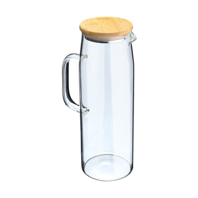 Κανάτα Bamboo Essentials γυάλινη χωρητικότητας 1500ml με καπάκι 