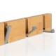 Κρεμάστρα τοίχου ξύλινη διαστάσεων 60x5.5x1.8cm με 6 θέσεις με αναδιπλούμενους γάτζους