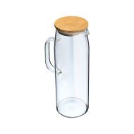 Κανάτα Bamboo Essentials γυάλινη χωρητικότητας 1000ml με καπάκι φελλό Κανάτα Bamboo Essentials γυάλινη χωρητικότητας 1000ml με καπάκι φελλό