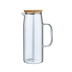 Κανάτα Bamboo Essentials γυάλινη χωρητικότητας 1000ml με καπάκι φελλό