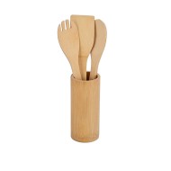 Εργαλεία μαγειρικές Bamboo Essentials με θήκη 4 τεμαχίων Εργαλεία μαγειρικές Bamboo Essentials με θήκη 4 τεμαχίων