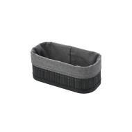 Καλάθι οργάνωσης Bamboo Essentials διαστάσεων 19.5x10cm με επένδυση σε μαύρο χρώμα Καλάθι οργάνωσης Bamboo Essentials διαστάσεων 19.5x10cm με επένδυση σε μαύρο χρώμα