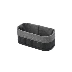 Καλάθι οργάνωσης Bamboo Essentials διαστάσεων 19.5x10cm με επένδυση σε μαύρο χρώμα Καλάθι οργάνωσης Bamboo Essentials διαστάσεων 19.5x10cm με επένδυση σε μαύρο χρώμα
