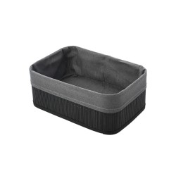 Καλάθι οργάνωσης Bamboo Essentials διαστάσεων 30x25cm με επένδυση σε μαύρο χρώμα Καλάθι οργάνωσης Bamboo Essentials διαστάσεων 30x25cm με επένδυση σε μαύρο χρώμα