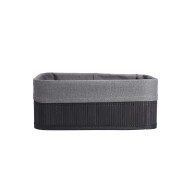 Καλάθι οργάνωσης Bamboo Essentials διαστάσεων 30x25cm με επένδυση σε μαύρο χρώμα Καλάθι οργάνωσης Bamboo Essentials διαστάσεων 30x25cm με επένδυση σε μαύρο χρώμα