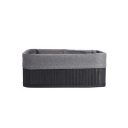 Καλάθι οργάνωσης Bamboo Essentials διαστάσεων 30x25cm με επένδυση σε μαύρο χρώμα