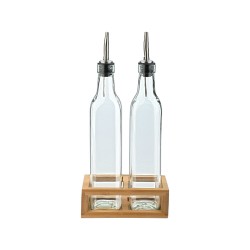 Μπουκάλια για λάδι & ξύδι γυάλινο χωρητικότητας 500ml με ροή σετ 3 τεμαχίων