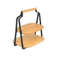 Δίσκος σερβιρίσματος Bamboo Essentials διόροφος Δίσκος σερβιρίσματος Bamboo Essentials διόροφος