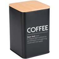 Δοχείο για καφέ της σειράς Bamboo Essentials μεταλλικό διαστάσεων 10x13cm σε μαύρο χρώμα Δοχείο για καφέ της σειράς Bamboo Essentials μεταλλικό διαστάσεων 10x13cm σε μαύρο χρώμα