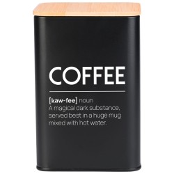 Δοχείο για καφέ της σειράς Bamboo Essentials μεταλλικό διαστάσεων 10x13cm σε μαύρο χρώμα