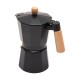 Μπρίκι espresso χωρητικότητας 150ml με σώμα αλουμινίου σε μαύρο χρώμα