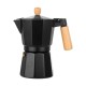 Μπρίκι espresso χωρητικότητας 150ml με σώμα αλουμινίου σε μαύρο χρώμα