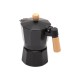 Μπρίκι espresso χωρητικότητας 300ml με σώμα αλουμινίου σε μαύρο χρώμα