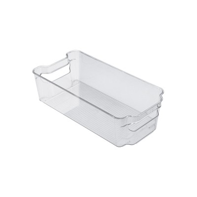 Κουτί οργάνωσης ψυγείου πλαστικό διάφανο διαστάσεων 15x31cm με χερούλια