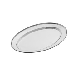 Πιατέλα σερβιρίσματος ανοξείδωτη οβάλ διαστάσεων 25x18x1cm