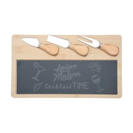 Πλατώ σερβιρίσματος με ξύλινη βάση & αξεσουάρ διαστάσεων 33x19cm Πλατώ σερβιρίσματος με ξύλινη βάση & αξεσουάρ διαστάσεων 33x19cm