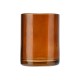 Ποτήρια μπάνιου Amber γυάλινο σε χρώμα καφέ διαστάσεων 7,5x7,5x10cm
