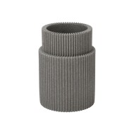 Ποτήρι ρητίνης για μπάνιο σχέδιο Wire σε γκρι χρώμα διαστάσεων 8,2x8,2x11,2cm