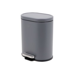 Χαρτοδοχείο μπ΄άνιου Ovoid Soft close χωρητικότητας 6lt σε χρώμα γκρι