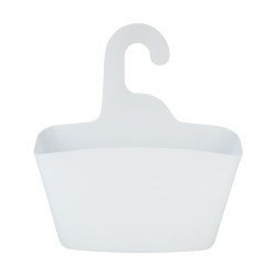 Θήκη οργάνωσης μπάνιου κρεμαστή διαστάσεων 24x7x25cm σε λευκό χρώμα