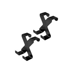 Κρεμάστρα διπλή μεταλλική σε μαύρο χρώμα σετ 2 τεμαχίων 