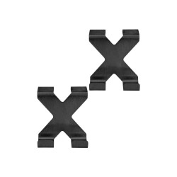 Κρεμάστρα διπλή μεταλλική σε μαύρο χρώμα σετ 2 τεμαχίων 