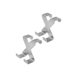 Κρεμάστρα διπλή μεταλλική inox σετ 2 τεμαχίων 