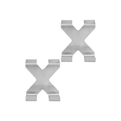 Κρεμάστρα διπλή μεταλλική inox σετ 2 τεμαχίων 