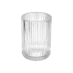 Ποτηράκια μπάνιου Allure γυάλινο διάφανο διαστάσεων 7,5x7,5x10,6cm