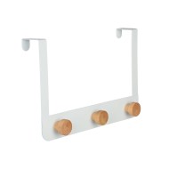 Κρεμάστρα πόρτας με 3 γάντζους μεταλλική σε λευκό χρώμα 