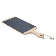 Πλατώ σερβιρίσματος σχιστόλιθου με ξύλινη βάση διαστάσεων 45x15cm Πλατώ σερβιρίσματος σχιστόλιθου με ξύλινη βάση διαστάσεων 45x15cm