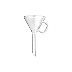 Χωνί γυάλινο χωρητικότητας 100ml διαστάσεων 7.5x14cm με λαβή