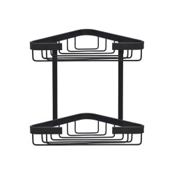 Ετάζετα αλουμινίου Stance με αυτοκολλητό διπλή όψης γωνιακή διαστάσεων 25x17x6.5cm σε χρώμα μαύρο 