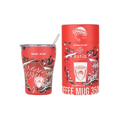 Θερμός Coffee Mug Olympiacos BC Edition TOGETHER WE FIGHT χωρητικότητας 350ml