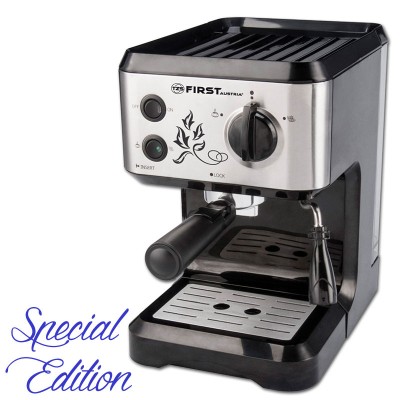 Μηχανή espresso FA-5476-1 1050W 15bar με αποσπώμενο φίλτρο από ανοξείδωτο ατσάλι FIRST AUSTRIA