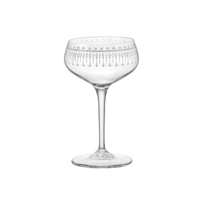 Ποτήρι coupe cocktail χωρητικότητας 25cl με laser cut κοπή του χείλους από την σειρά Novecento Art Deco