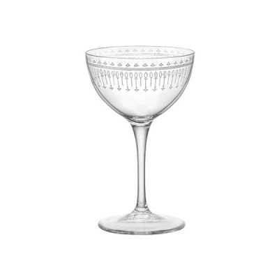 Ποτήρι martini με χαραγμένες γεωμετρικές διακοσμήσεις χωρητικότητας 23,5cl της σειράς Novecento Art Deco