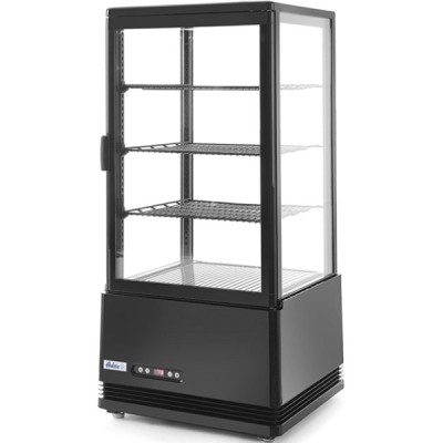Ψυγείο-βιτρίνα χωρητικότητας 78L σε χρώμα μαύρο με 3 ράφια ισχύος 230V