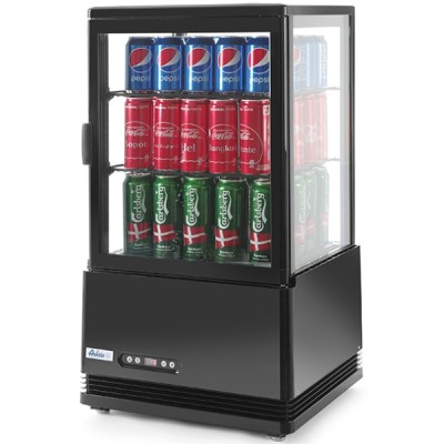 Ψυγείο-βιτρίνα χωρητικότητας 58L σε χρώμα μαύρο με 2 ράφια ισχύος 230V